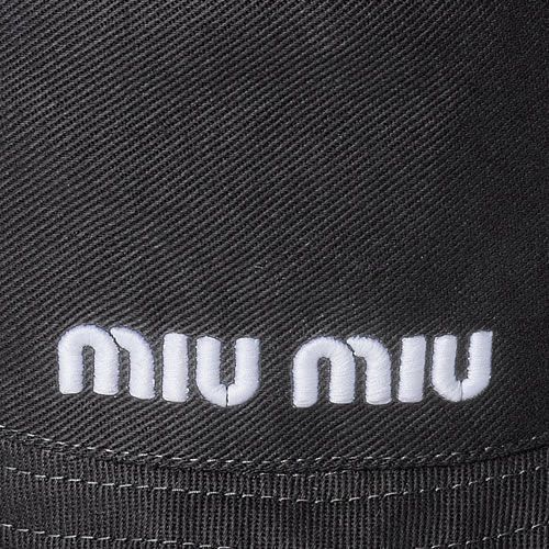ミュウミュウ MIUMIU バケットハット 帽子 ドリル レディース