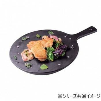 福井クラフト メラミンうちわプレート 大 黒マット