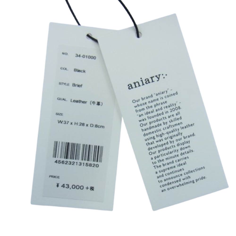 aniary アニアリ 34-01000 Tote G-Film Leather レザー ビジネスバッグ ブラック系