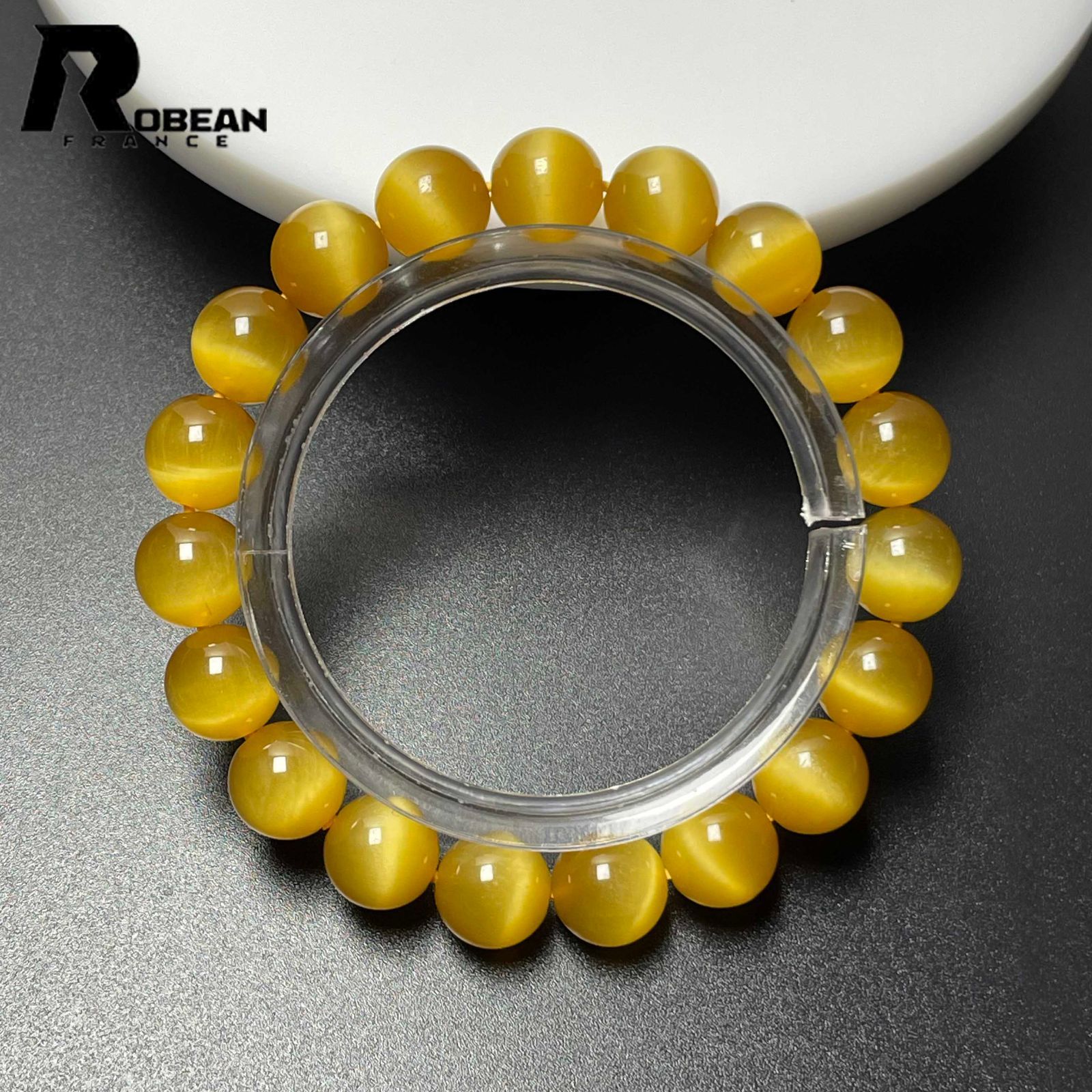レア EU製 定価5万円ROBEAN・ゴールデンタイガーアイブレスレット パワーストーン 天然石 数珠 金運 お守り プレゼント ギフト 10.2-10.5mm L0311204