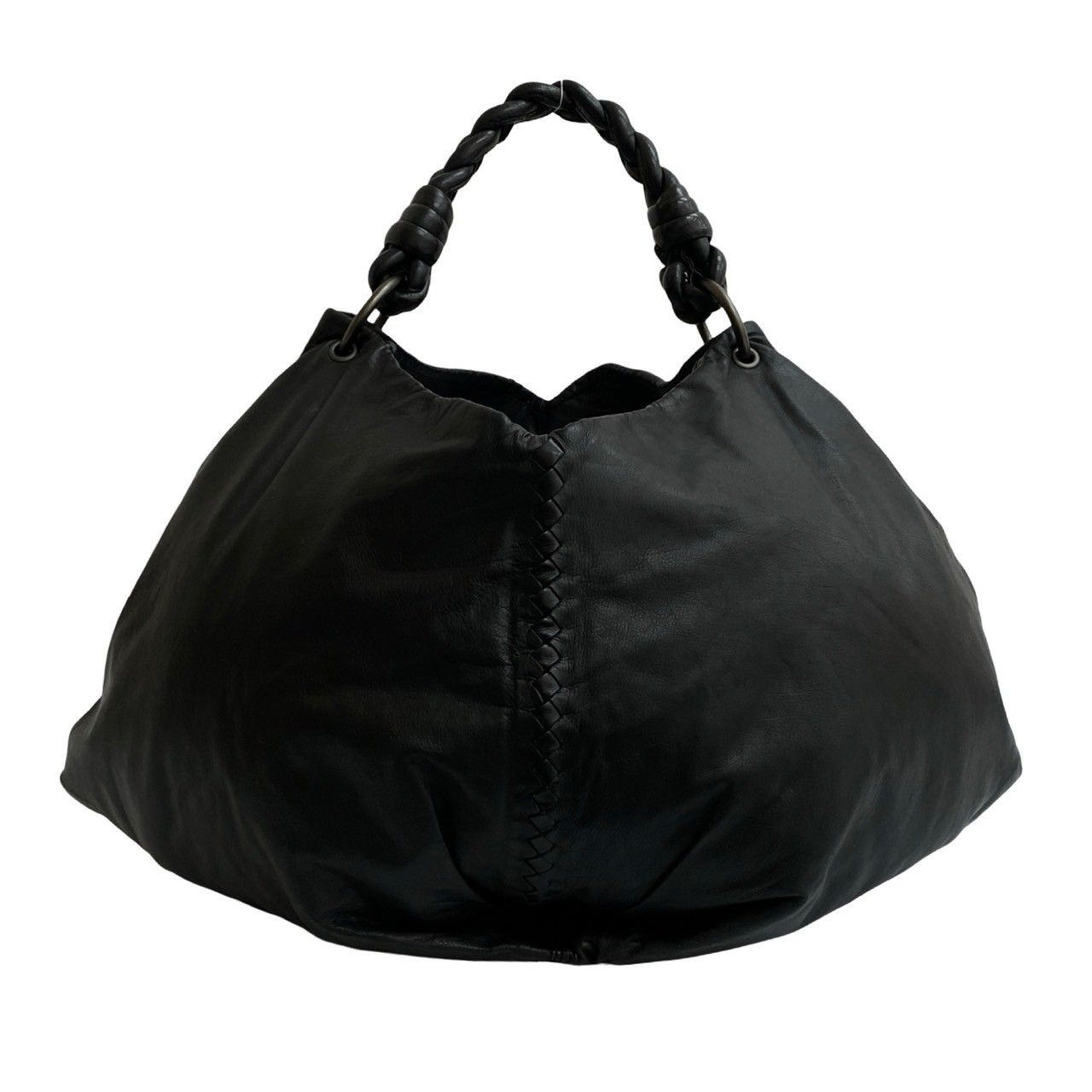 極美品】ボッテガヴェネタ イントレチャート ショルダーバッグ レザー 黒