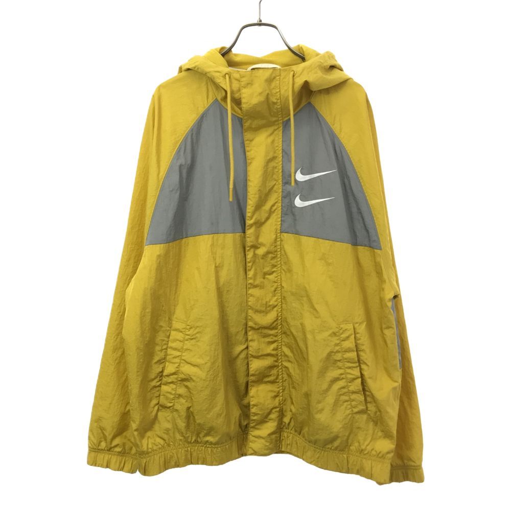 ナイキ ナイロン トレーニング 長袖 ウインドブレーカー L イエロー系 NIKE 裏メッシュ メンズ 古着 【240325】