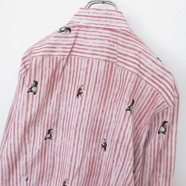 20　ETORO　エトロ　ストライプ　シャツ　長袖 エトロ ETRO × カンフーパンダ 限定コラボ 竹藪ストライプ 長袖