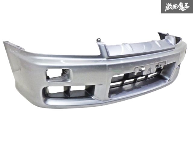 【 ワレ無し!! 】 日産 純正 ER34 スカイライン セダン 4ドア 前期 フロント バンパー シルバー 62022 AA240 エアロ 外装 即納 棚31