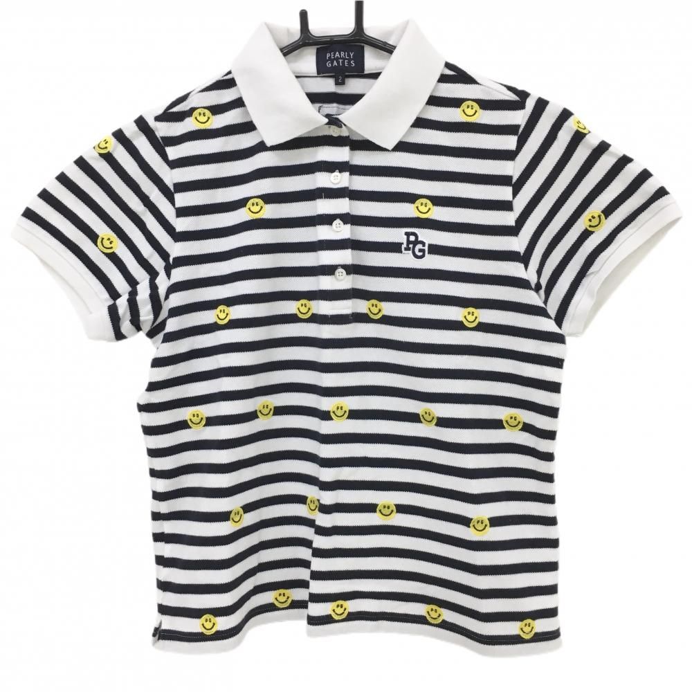 パーリーゲイツ ポロシャツ レディース スマイル柄 PEARLYパーリー