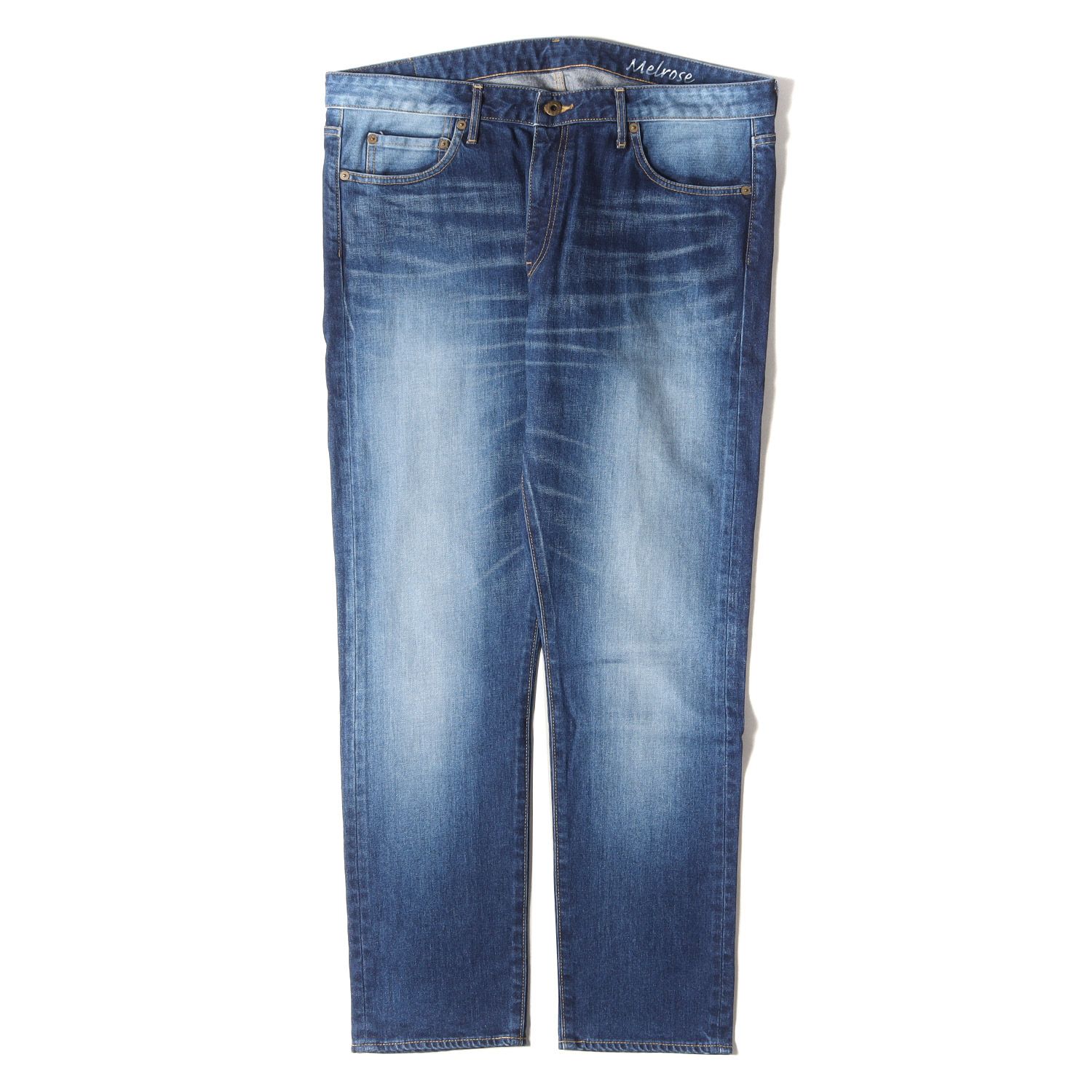 美品 JAPAN BLUE JEANS ジャパン ブルー ジーンズ デニム パンツ サイズ:XL ウォッシュ加工 ストレッチ テーパード デニムパンツ Melrose インディゴ 日本製 ボトムス ズボン ジーパン【メンズ】