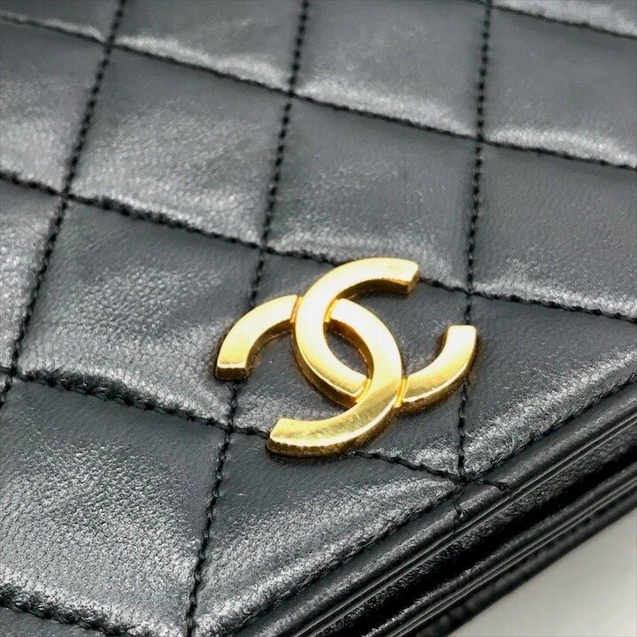美品 CHANEL シャネル ココマーク ミニ マトラッセ ラムスキン  
