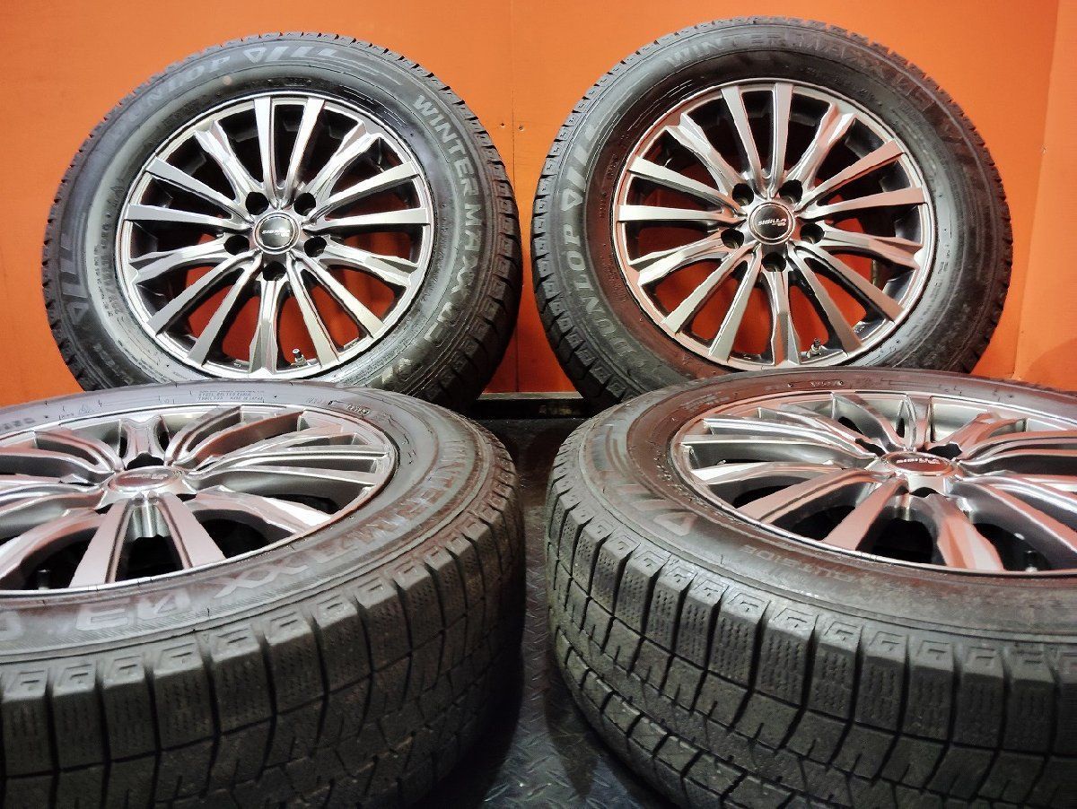 DUNLOP WM03 205|65R16 スタッドレス SIBILLA NEXT WS 16インチ 6.5J5HPCD114.3 38 22年製 バリ溝 ヤリスクロス等 KTN367