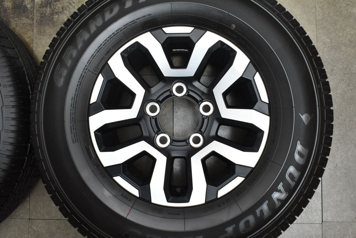 ランクル70新車外し265/70R16 ダンロップグラントレックAT23 5本 スペア用 新車外し】トヨタ 再再販 ランドクルーザー70 純正 16in 7J