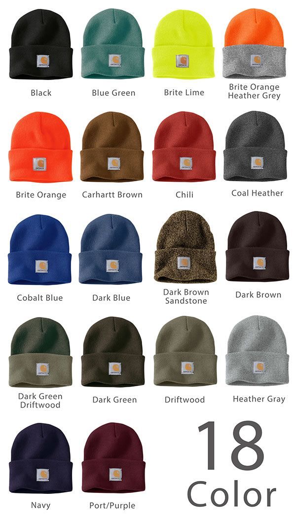 Carhartt (カーハート) US (A18) ニットキャップ ビーニー 帽子 無地 18色 Acrylic Watch Hat KNIT CAP