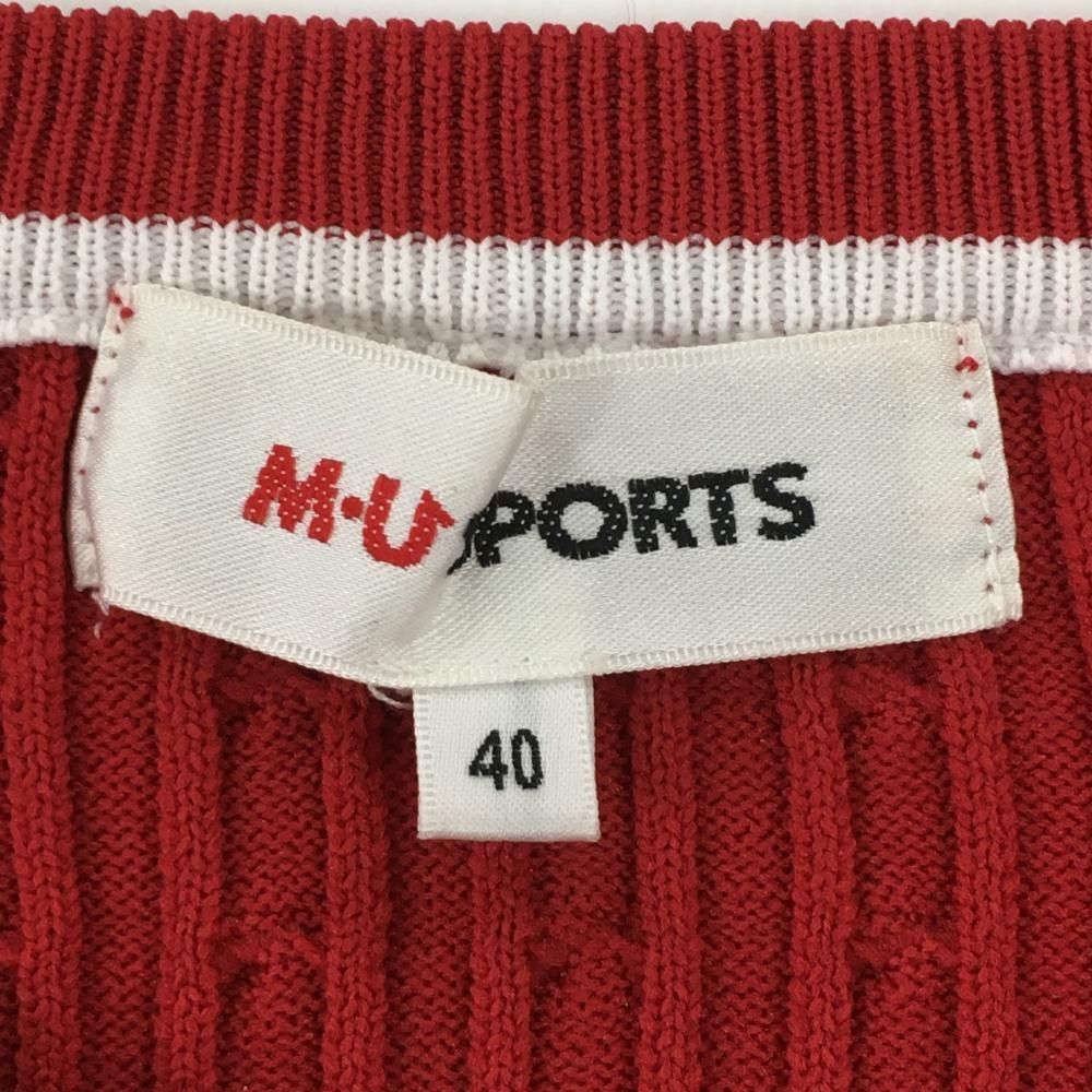 美品M-U SPORTS レディースゴルフウェア 赤 セーター 【公式通販】
