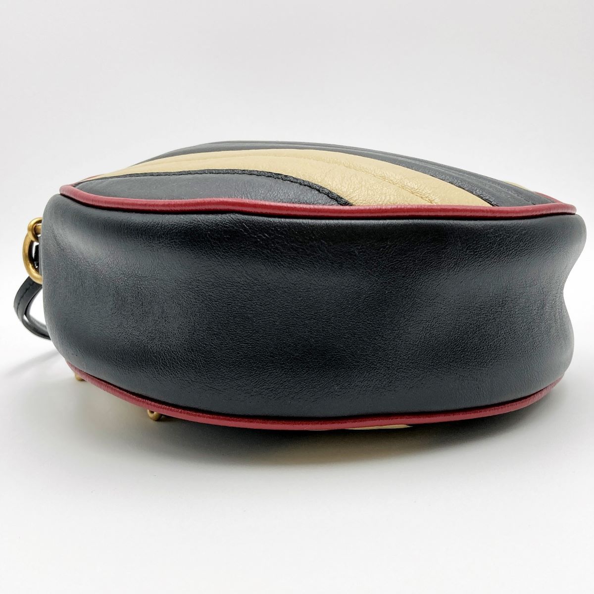 美品 GUCCI グッチ GGマーモント ショルダーバッグ ラウンド ミニ 