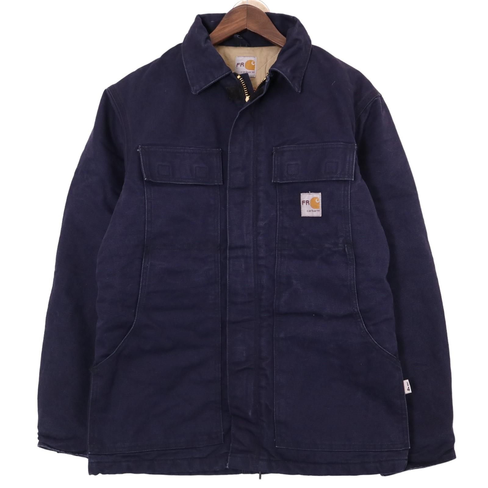 Carhartt カーハート トラディショナルコート FR ワークジャケット ネイビー (メンズ S) 中古 古着 A0283