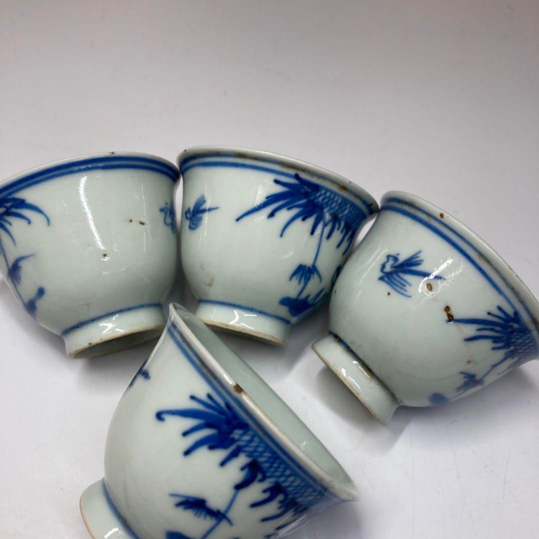 中国清時代 新渡青華煎茶碗5客 直径6.5㎝ 本Y5-0726☆1F - メルカリ