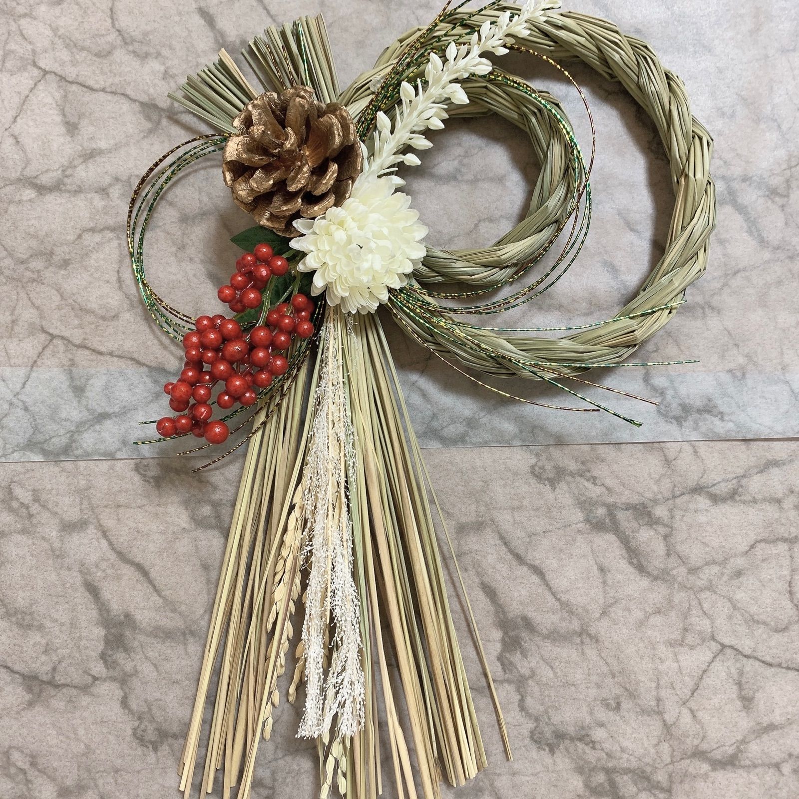 しめ縄(お正月過ぎてもスワッグとして…) しめ縄(お正月過ぎてもスワッグとして