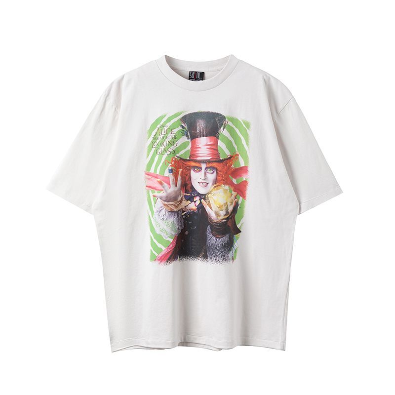 SAINT Mxxxxxx SAINT MICHAEL セントマイケルディズニー(アリス・イン・ワンダーランド) × セントマイケル MAD HATTER ショートスリーブTシャツ