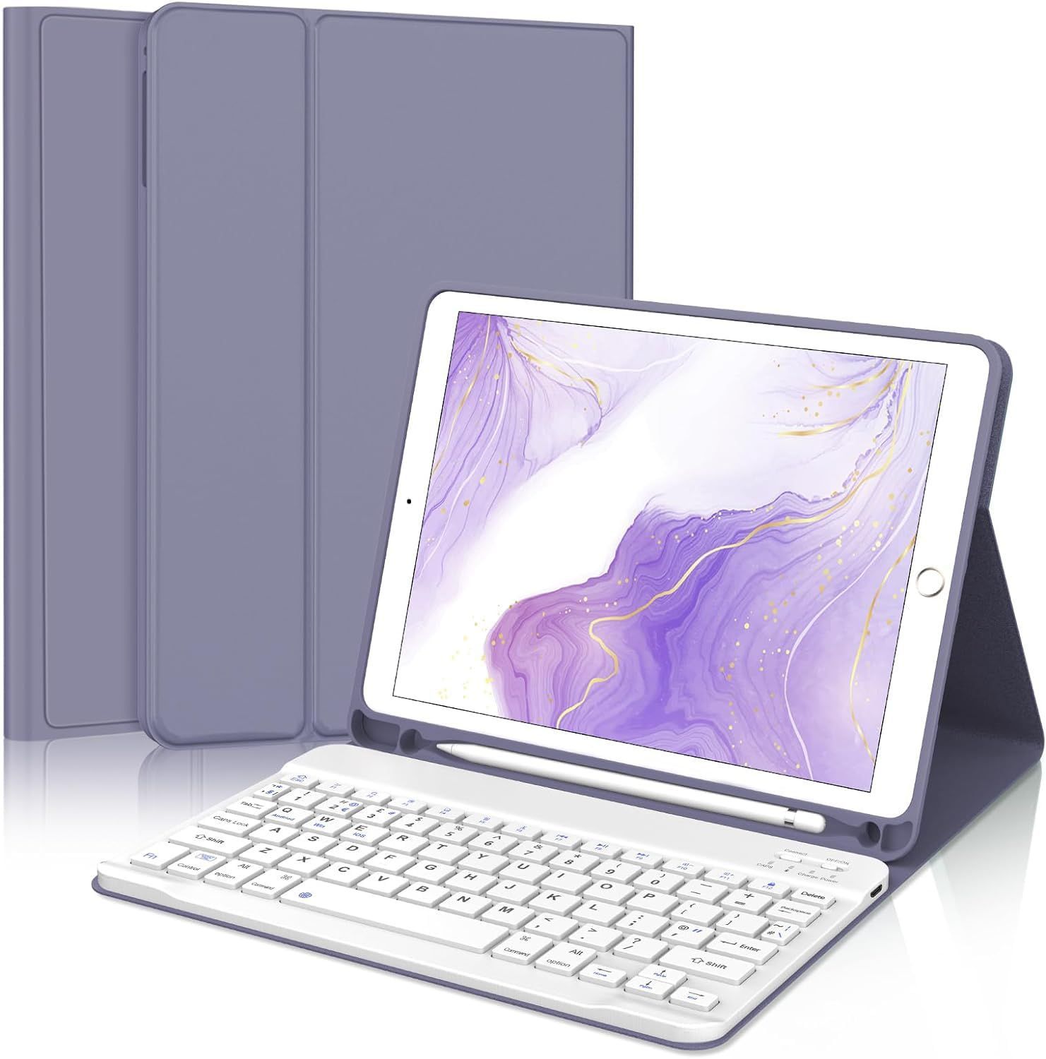 新品 多角度調整 Bluetooth ワイヤレス 耐衝撃 キーボードカバー 脱着式 オートスリープ機能付き ケース ケース キーボード付き air4/air5/air6兼用 pro11/ipad ipad 10.9インチ Pencil収納 キーボード air5