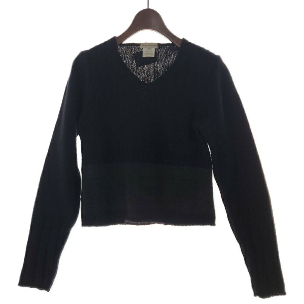 ドリスヴァンノッテン DRIES VAN NOTEN ニットシャツ ブラック サイズ：38 ドリスヴァンノッテン Dries Van Noten ウール ショート ニット