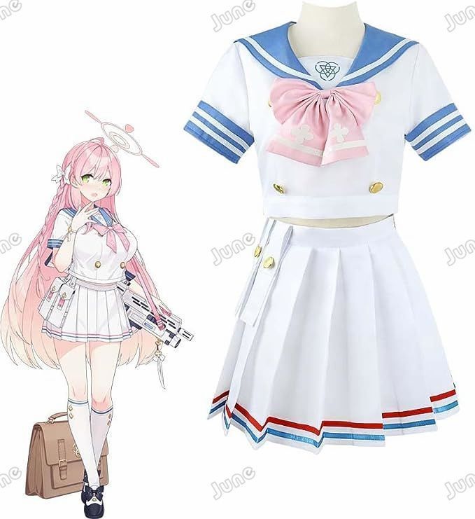 ブルーファイルコスプレ浦和花子コスプレ衣装浦和花子セーラー服アニメ衣装変身仮装舞踏会学園祭舞台公演文化祭漫画展ハロウィンクリスマスプレゼント夏服ワンピース制服（4点セット）