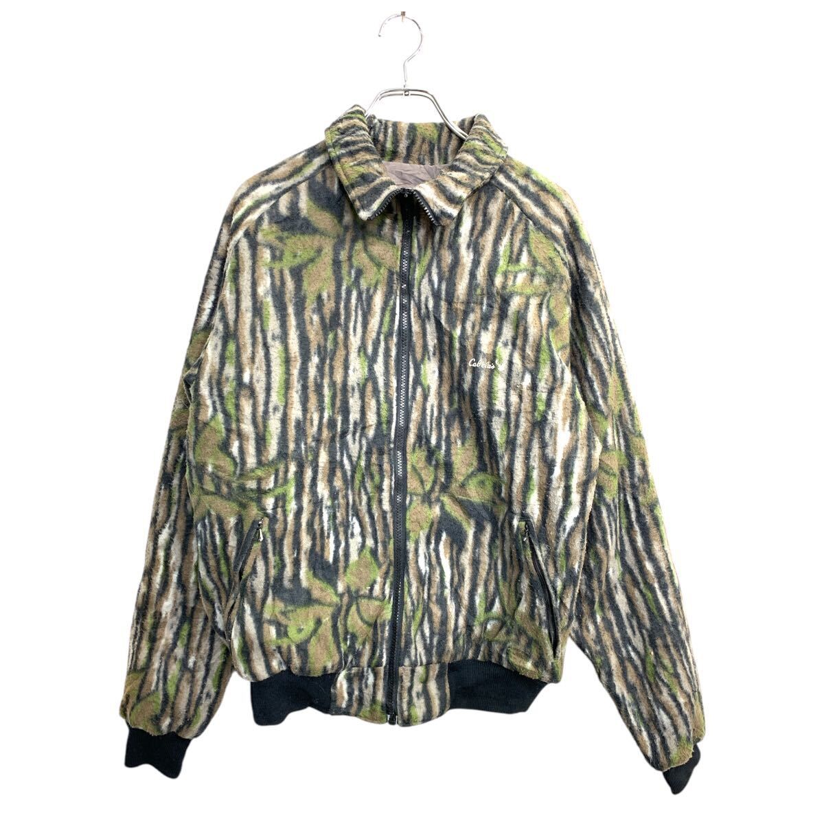Cabelas´ ジップアップジャケット Mサイズくらい カベラス カモフラ ブルゾン USA製 古着卸 アメリカ仕入 t2410-3455
