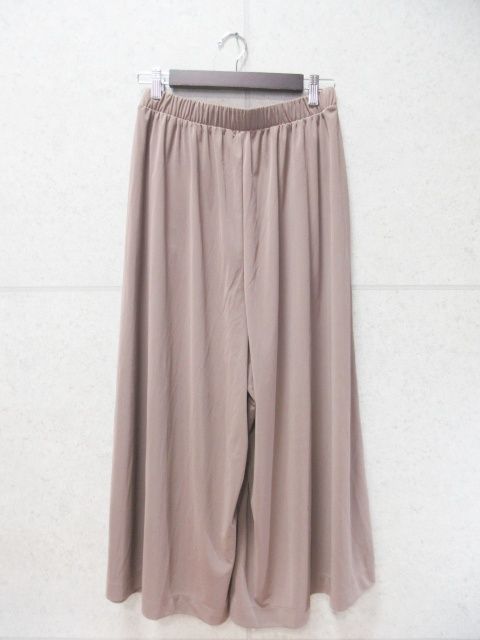UNIQLO ユニクロ クレープジャージースカートパンツ 無地 ブラウン系 M