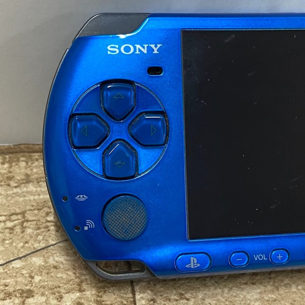 08w13399 ゲームハード 品 バッテリーふた無し SONY ソニー PSP PSP-3000 ブルー 青色 本体