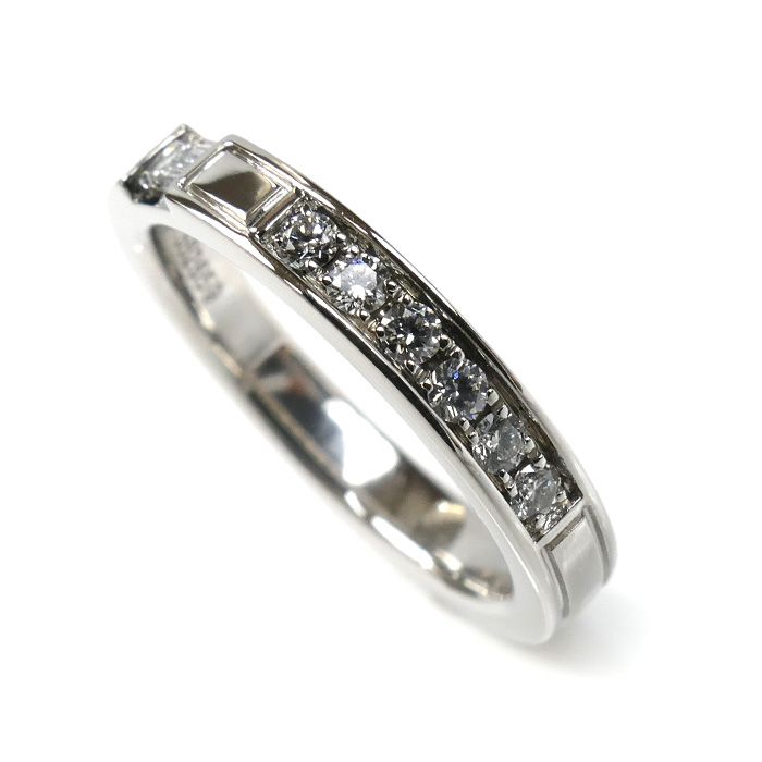 HARRY WINSTON ハリーウィンストン Pt950プラチナ トラフィック アクセント バンド ダイヤ リング 指輪 WBDPACRFTRF 7号 5.2g レディース