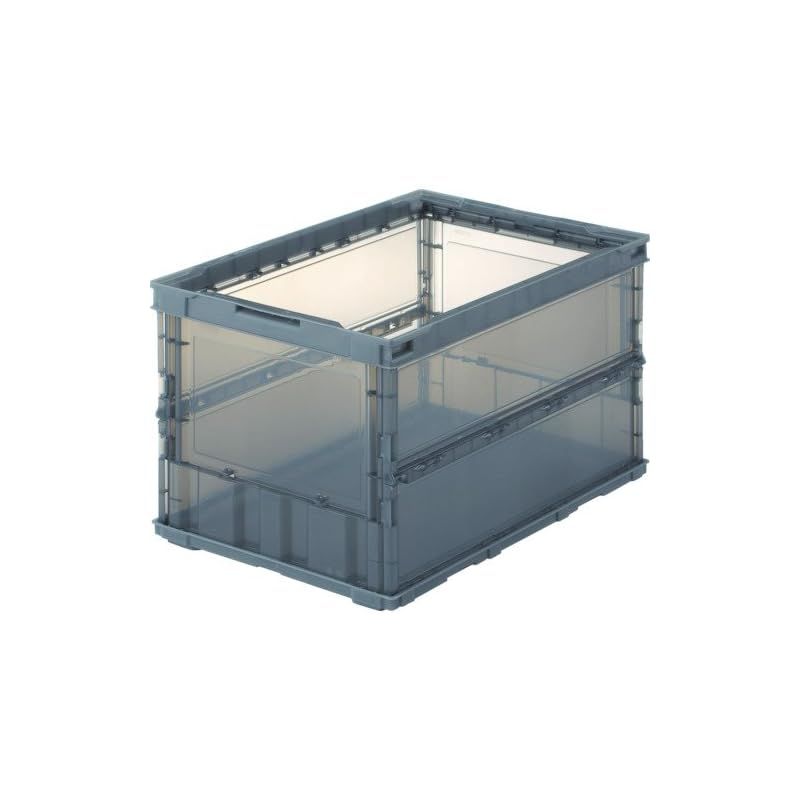 トラスコ中山 TRUSCO 薄型折りたたみコンテナスケル 収納ケース 収納ボックス 黒 50L 5個 ケース販売 TSKO50B