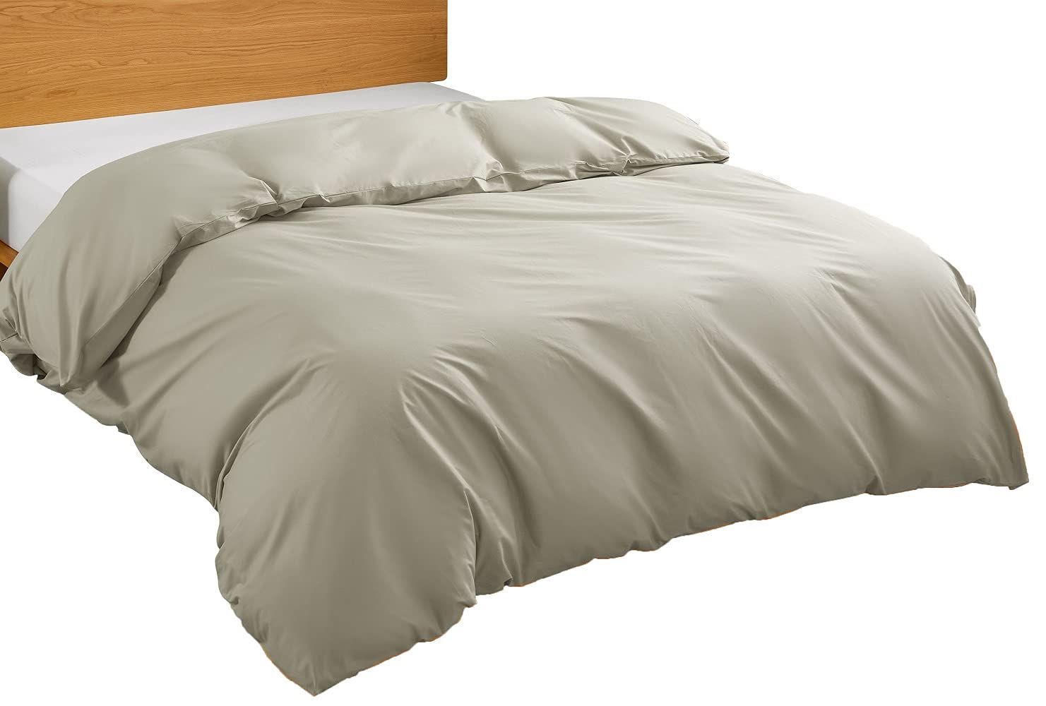 Color:グレー_Size:セミダブル・170x210cm 掛けふとんカバー セミダブル 170x210cm 綿100％ 掛け布団用カバー 平織り 布団カバー 防ダニ 抗菌 グレー