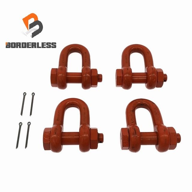 ☆美品4点セット☆TAIYO 大洋 シャックル15ton WLL15T×4 荷吊り 荷上げ 建設機械 建築 運搬