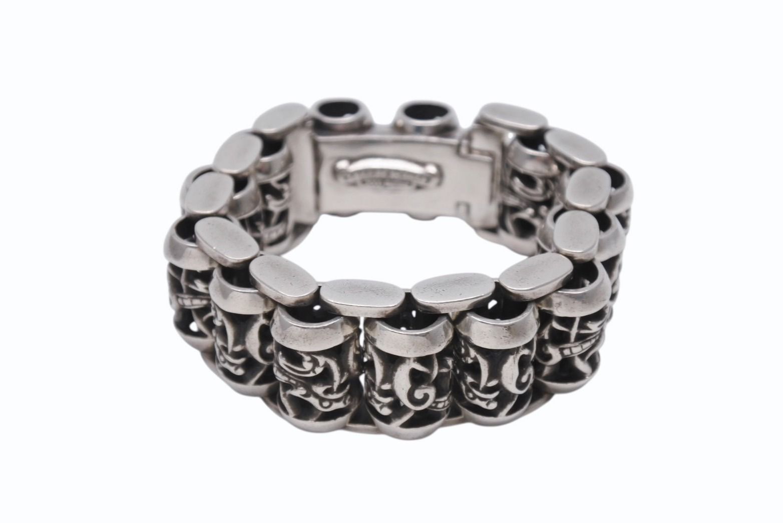 CHROME HEARTS クロムハーツ CELT ROLL LINK ケルティック ローラーリンク ブレスレット 11リンク 重量約213.3g シルバー 美品 中古 4b006601