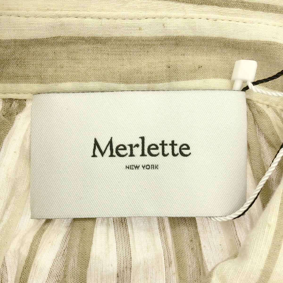 Merlette マーレット 24SS TIANA STRIPE TOP シルクコットンストライプ 