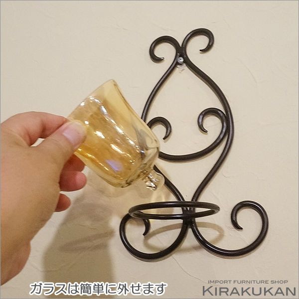 海外輸入 アイアン壁掛けキャンドルホルダー アイアン 壁掛け キャンドルホルダー 花瓶 輸入雑貨 おしゃれ - メルカリ