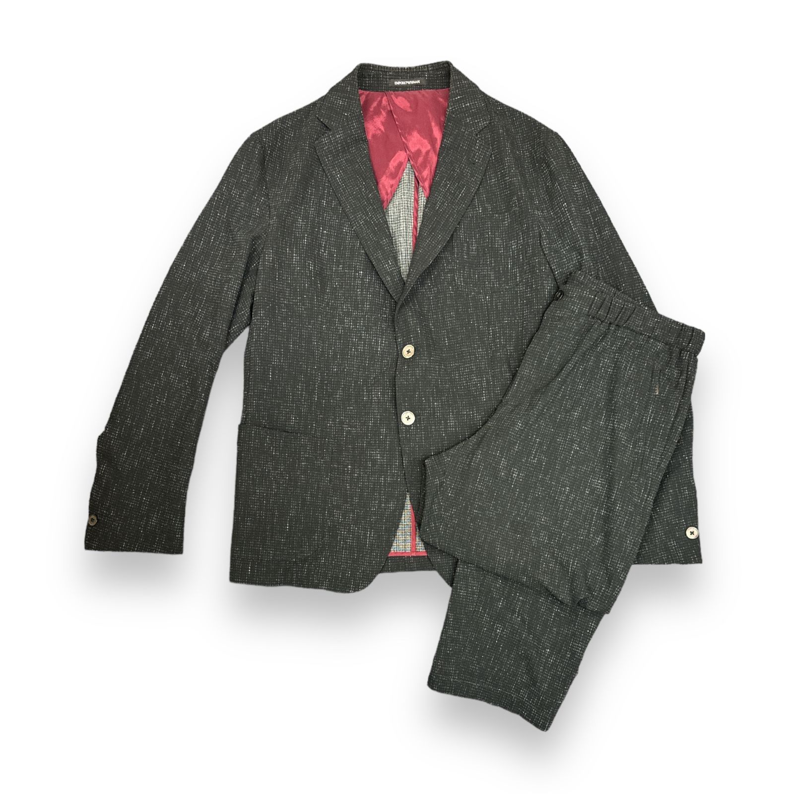 国内正規 EMPORIO ARMANI シアーサッカー セットアップ スーツ