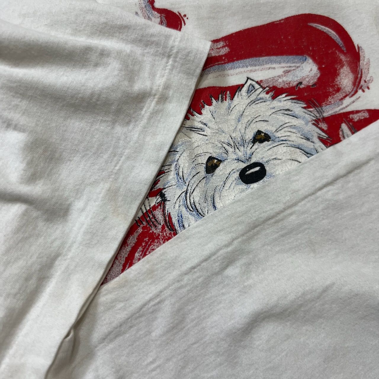 80s~90s ウェスティ シングルステッチ 犬 アニマル Tシャツ