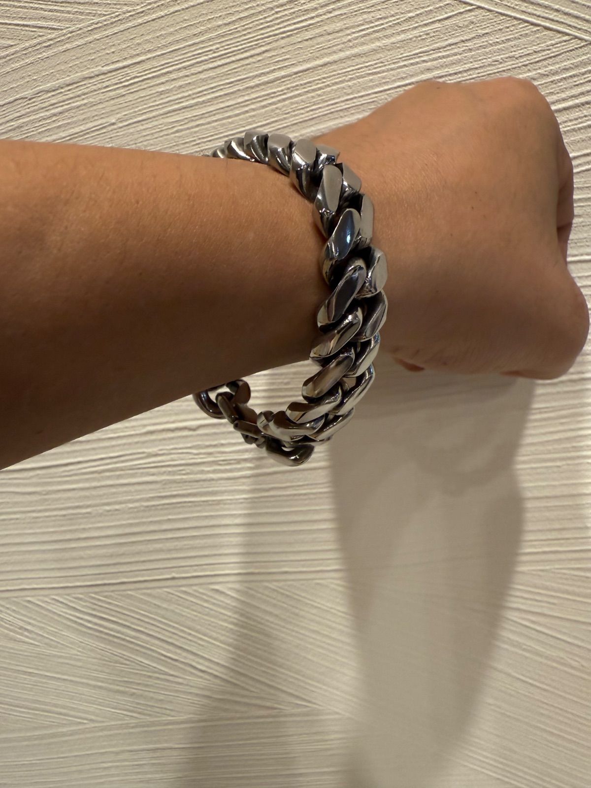 ステンレス製喜平 マイアミキューバンチェーンブレスレット