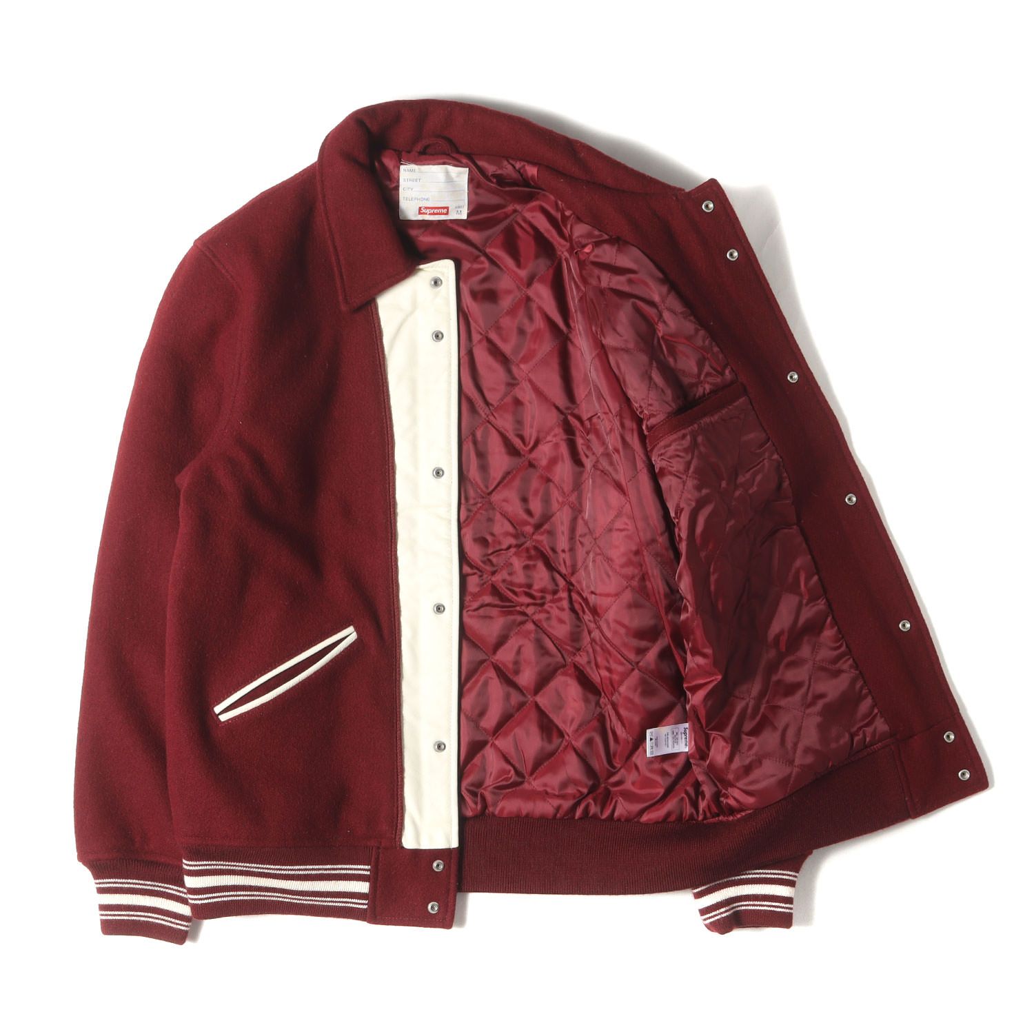 Supreme Sロゴ スタジャン 13AW Mサイズ バーガンディ ジャケット SUPREME スタジャン バーガンディ S Supreme Sロゴ スタジャン 13AW M