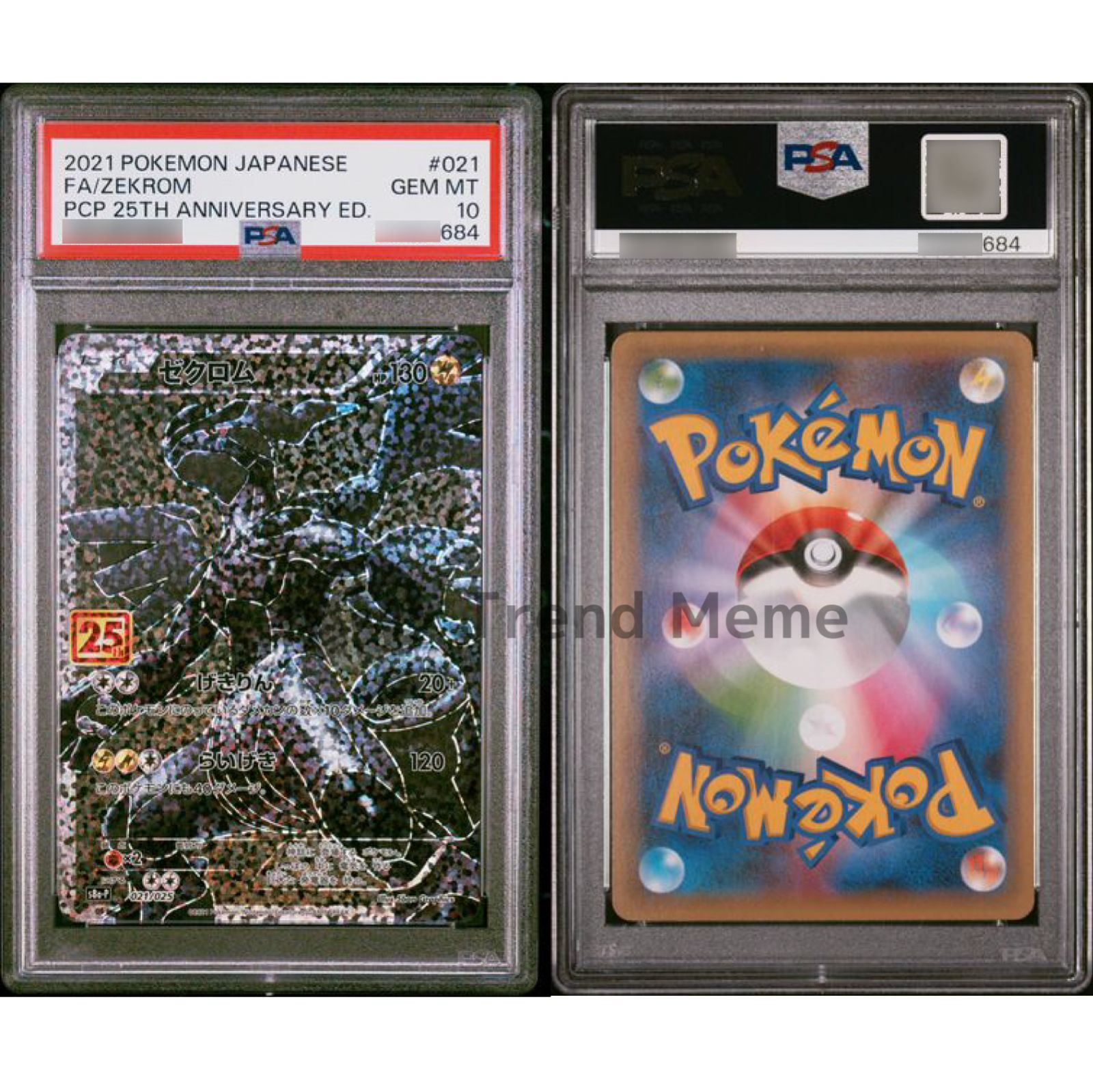 2連番】25thプロモ_レシラムゼクロム_PSA10_2枚セット_ワンオーナー品_