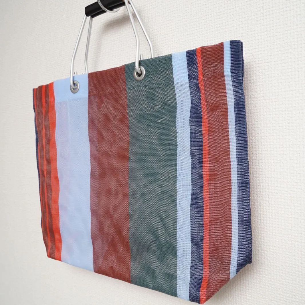 marni☆マルニ☆ストライプトートバッグ☆ラッカーレッド （MARNI  