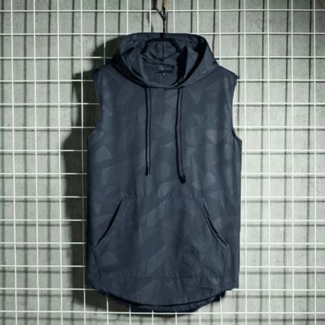 tシャツ プルオーバー ベスト メンズ トップス フード付き パーカー 