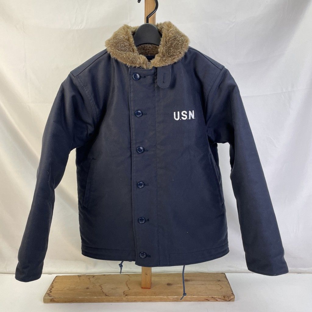 01w-3622 ヒューストン HOUSTON N-1 デッキジャケット ネイビー サイズ