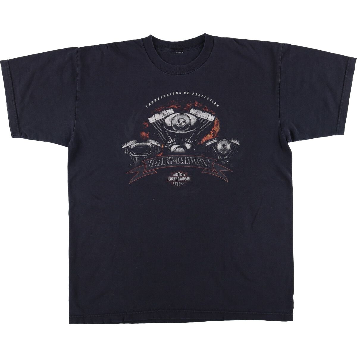 古着 ハーレーダビッドソン Harley-Davidson ファイヤーパターン モーターサイクル バイクTシャツ メンズL相当|eaa557691