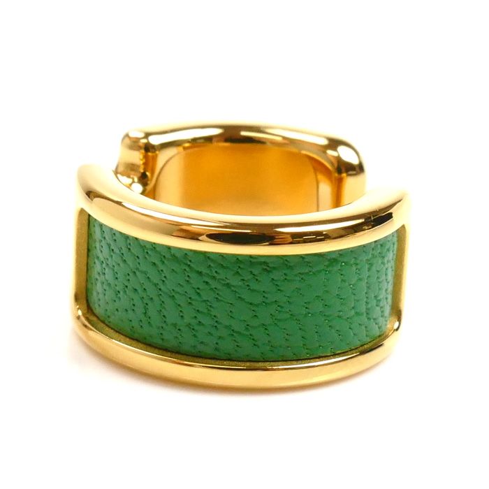 HERMES エルメス GP レザー イヤーカフ オランプPM イヤリング 3.9g  