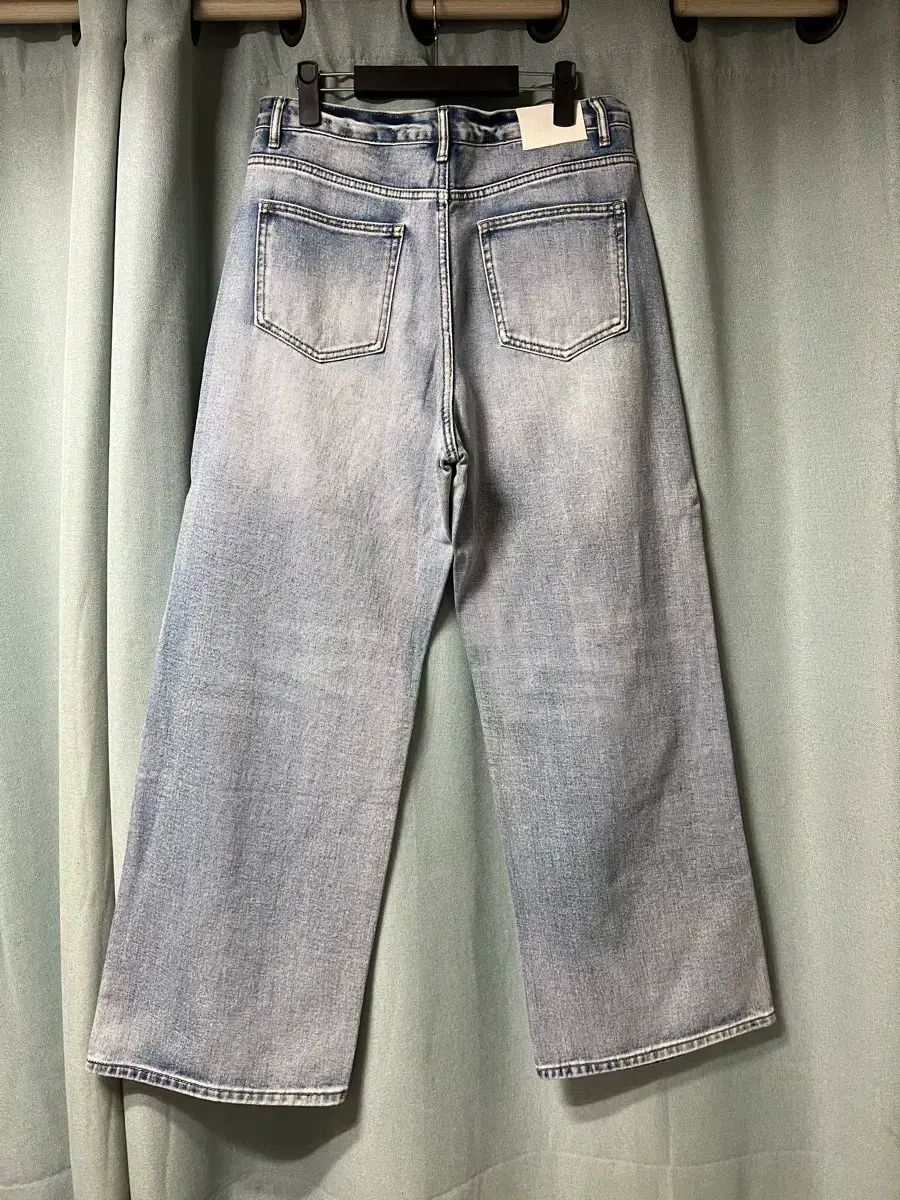 XL DNSR シグネチャー ワイド デニム パンツ 手 ブラッシュ 青
