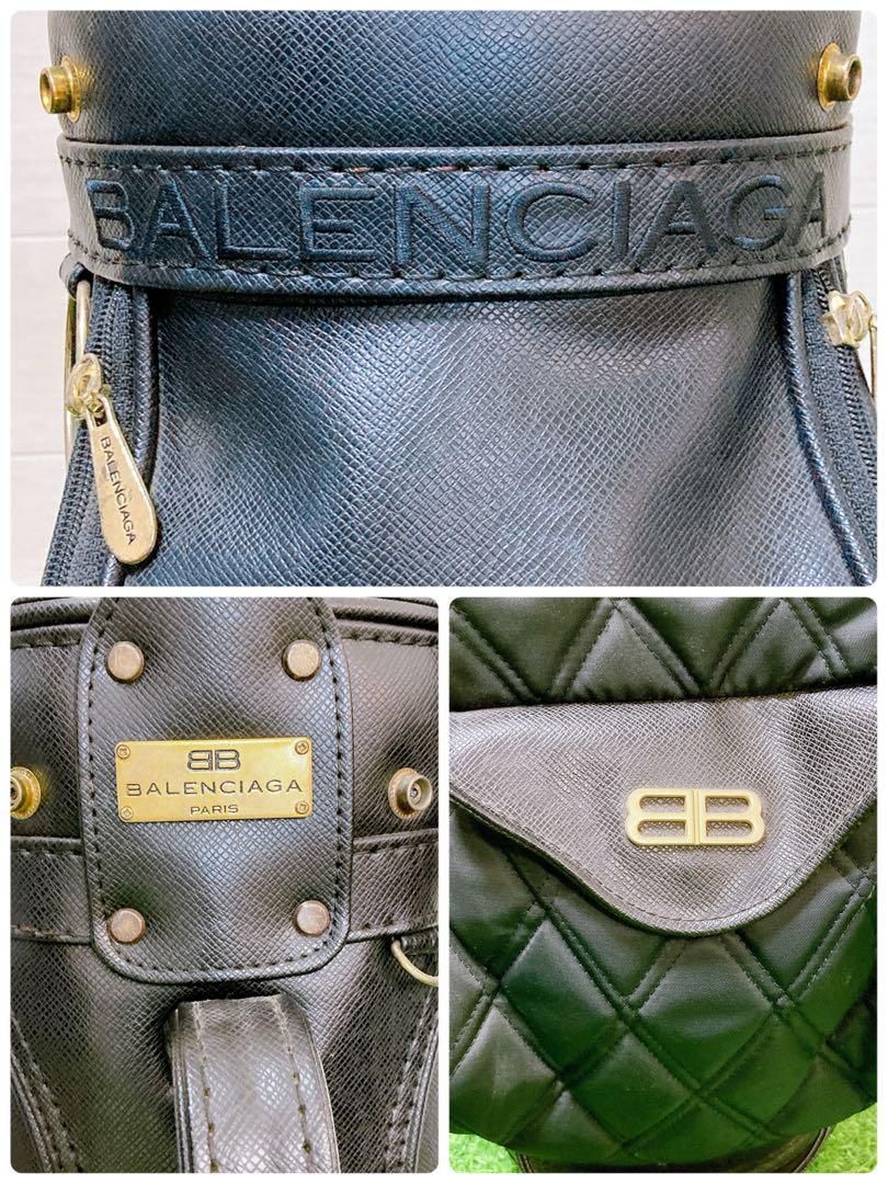 バレンシアガ　キャディーバッグ　ゴルフクラブケース　希少　ブラックキャディバッグ バレンシアガ キャディーバッグ ゴルフクラブケース 希少 ブラック