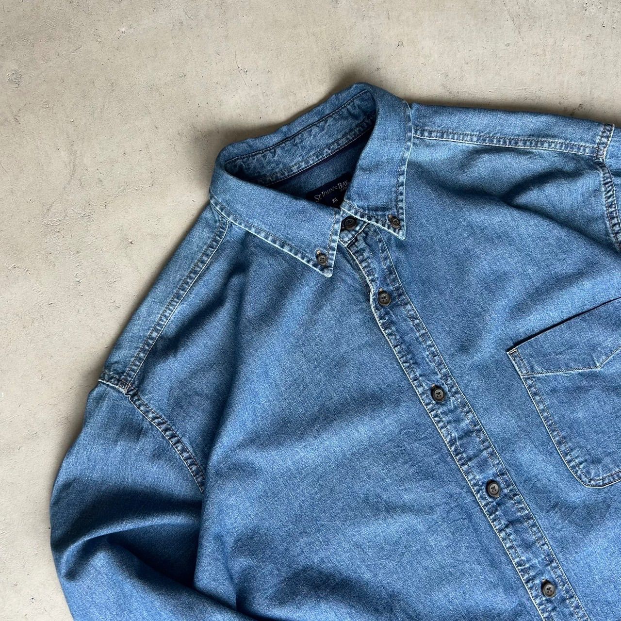 【TRUSSARDI JEANS】　デニムボタンダウンシャツシャツ　ヴィンテージ 80〜90\u0027s POLO COUNTRY Ralph Lauren デニムボタンダウンシャツ L ポロ