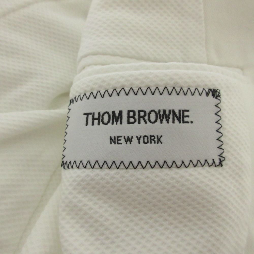 極美品 KOE+THOM BROWNE スカイ、ホワイト ウテーラードジャケット Precious掲載】ファインウールストレッチ テーラードジャケット