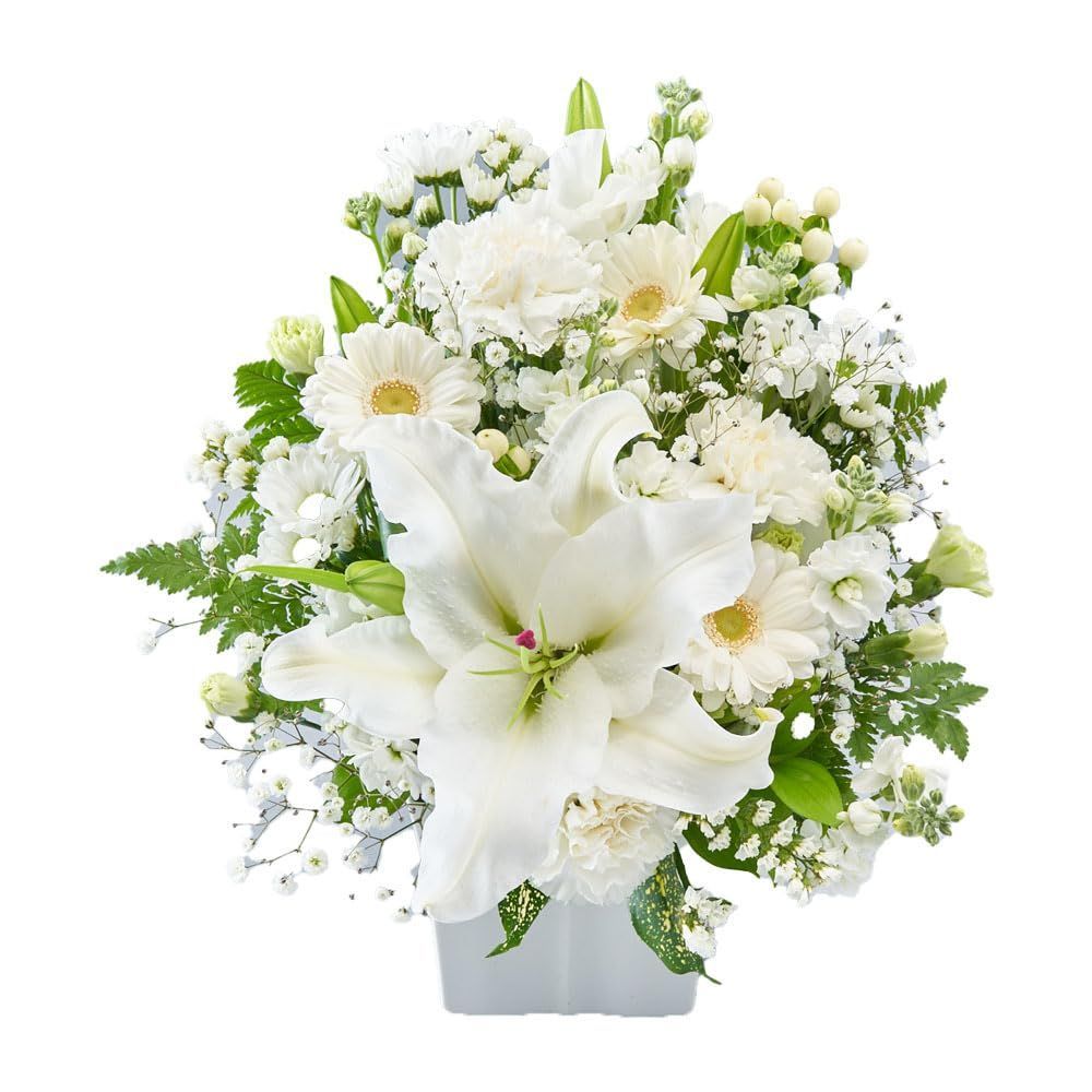 商品 偲ぶ想い 白 Flowers Mサイズ COLORFUL アレンジメント お供え WOW THE