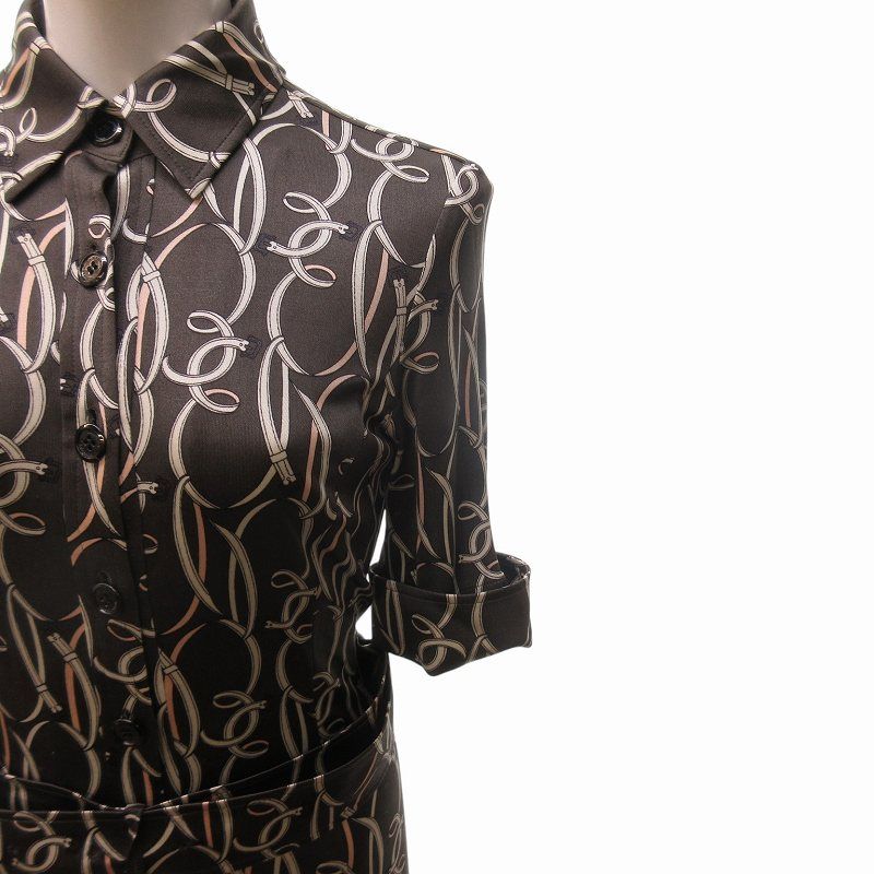 バーバリー ロンドン BURBERRY LONDON 美品 シルク シャツワンピース 