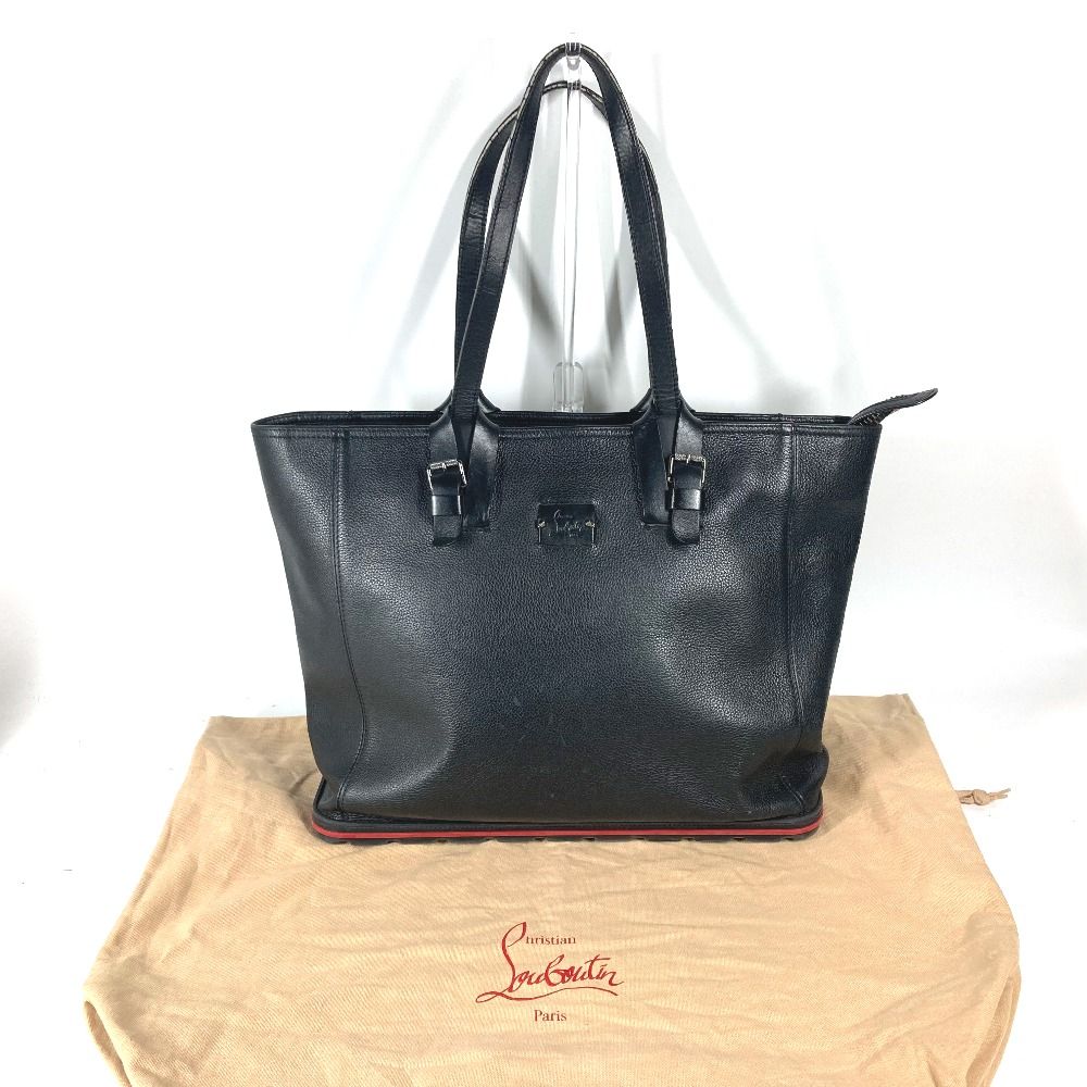 ルブタン カバイカー トートバッグ ラバーソール 黒 ビジネス レザー Kabiker 2.0 ブラック カーフレザー - Bags - Men - Christian